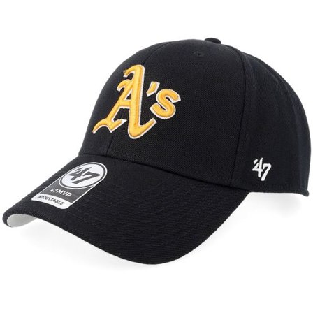 47 Brand - MLB Svart adjustable Keps - Oakland Athletics Mvp Black Adjustable @ Hatstore