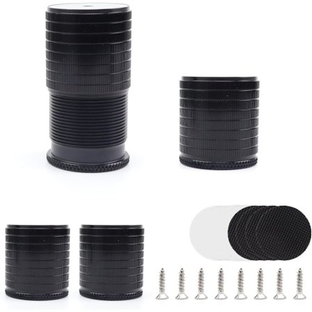 Sett med 4 justerbare ben, 43 x 40 mm møbelben, justerbare møbelben, med skruer og selvklebende puter, egnet for bord, sofaer