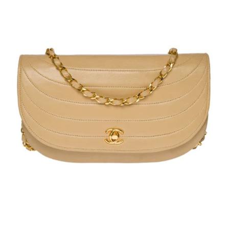 Chanel Vintage Pre-owned Shoulder Tass , Beige , Dames , Maat: ONE Size Vintage Tassen