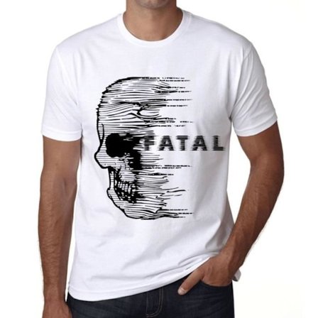 T-shirt för mäns ångest, dödskalle – Anxiety Fatal Skull – vintage T-shirt