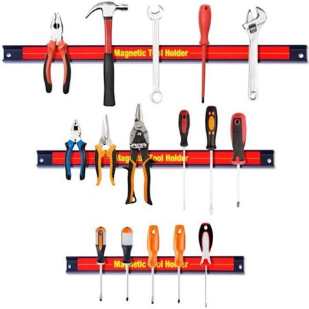 3 magnetstænger Kraftig magnetstang til værktøj Vægværktøjsholder Stålknivholder 20cm 30cm 46cm Max 13 kg