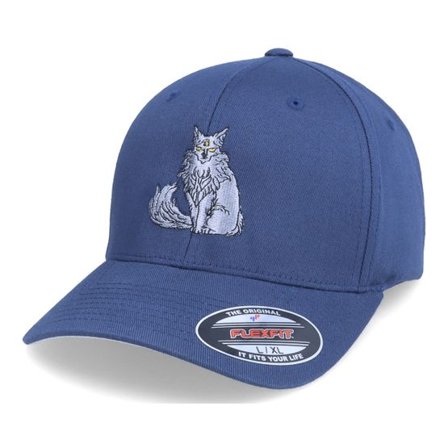 Iconic - Blå flexfit Keps - Three Eyed Cat Navy Flexfit @ Hatstore