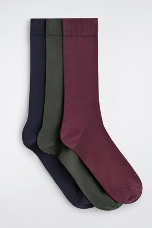 COS Homme Chaussettes Coton Mercerisé - Lot De 3 in Rouge