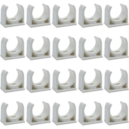 20mm PVC Vannrørklemmer Klips Slangeklemmer Universelle Enkelt Rørklemme Vannrør Faste Klemmer Slangeklemmer Rørfittings Rørstøttefittings Gar