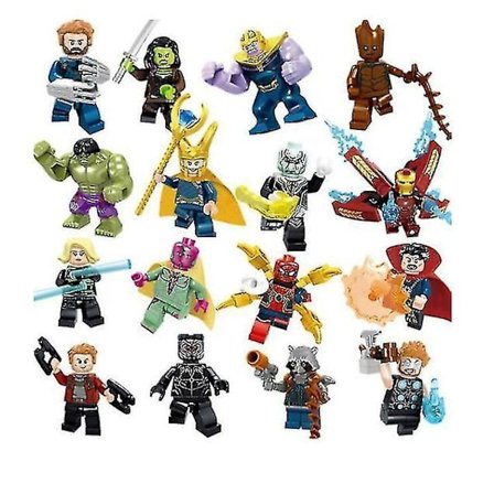 16 stk. Avengers Infinity War Mini byggeklodser