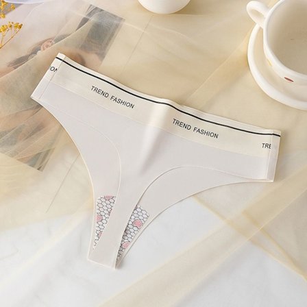 Sømløst undertøj Ice Silk Satin Trusse NUDE L