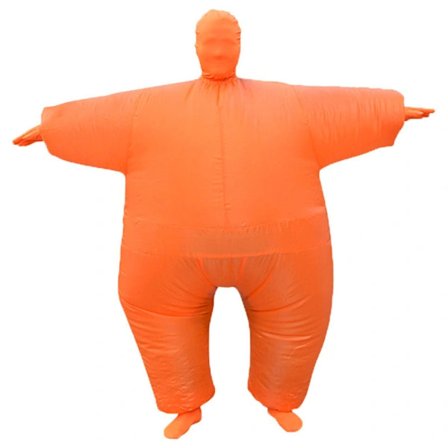 Sumo oppblåsbar kostyme fettmaskerade blow up antrekk Voksenkostymer Cosplay oppblåst plagg oransje