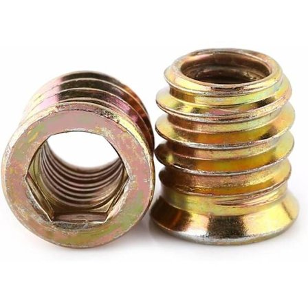 20 stk. pakke zinklegering gevind sekskantmøtrik, zinklegering indsatsmøtrikker sortiment (M815mm)