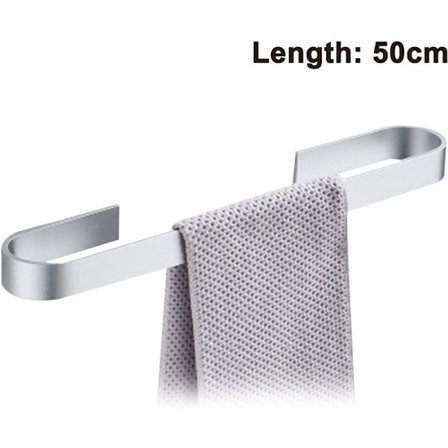 Håndklædeholder Håndklædeholder Badehåndklædeholder uden boring 40/50 cm til bad, badeværelse, køkken Nem montering(Uden håndklæder) ---------- lys 