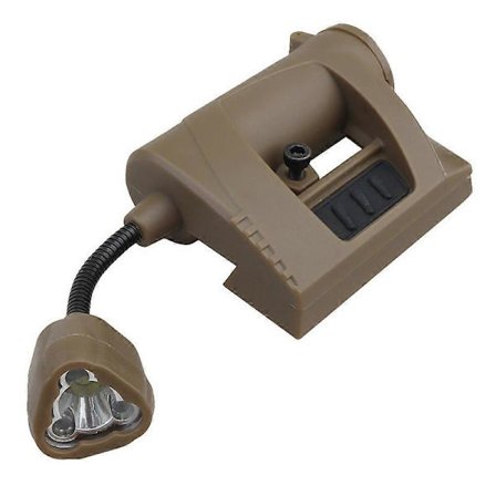 Kypärävalo MPLS CHARGE -taskulampulle, 3 tilaa, otsavalo, nylon, energiaa säästävä ulkovalo metsästykseen, retkeilyyn, mutaväri