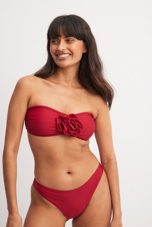 NA-KD - Bikinitruse med høy skjæring - Bikinier - Rød - X-Large