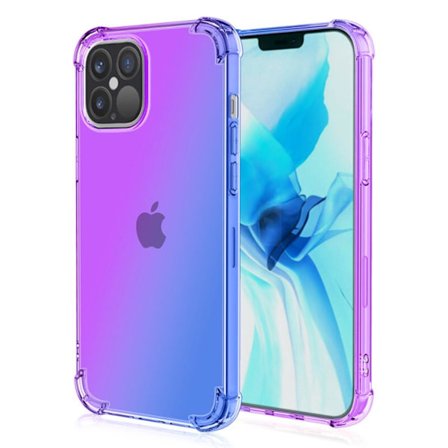 SKALO iPhone 15 Gradient Ekstra stærk TPU-cover - Lilla/Blå
