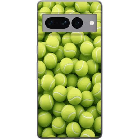 Kompatibel Mobilcover til Google Google Pixel 7 Pro Mønster af grønne tennisbolde i høj detalje, sporty motiv med gentagende tekstur og stærke far
