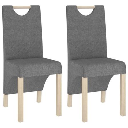 Vidaxl Matstolar 2 St Ljusgrå Tyg Grå