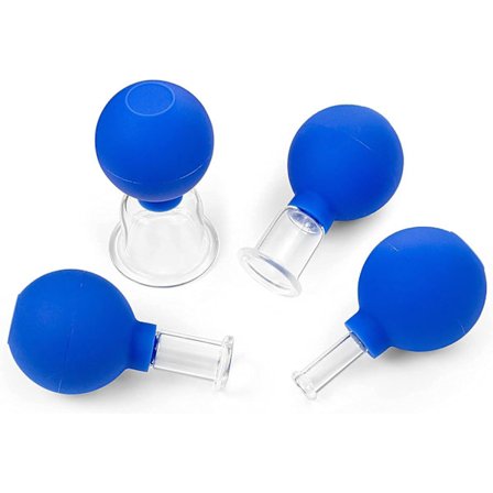 4 stk. Ansigts Cupping Massager Sæt, Professionel Glas Cupping DXGHC