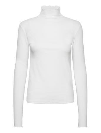 Filippa K Rib Mock Neck Top Vit