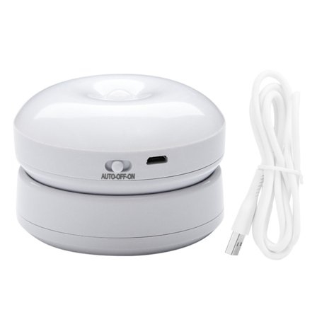 Liiketunnistin Yövalo 360 asteen kierto LED Ladattava Liikkeen aktivoima yövalo portaille Seinäkaappeihin Valkoinen valo