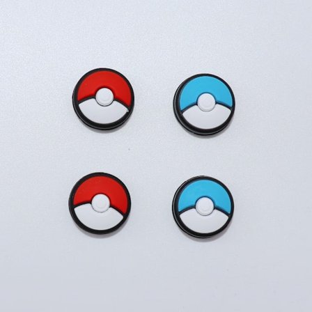 Peukalotyynyjen sarja Ohjaussauvan korkit – Punainen+Sininen, 2 paria Yhteensopiva