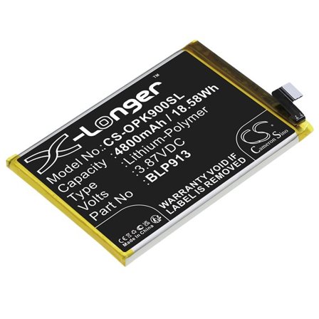 Batteri for smarttelefon, mobil for OPPO K9X, K9x 5G 2021, PGCM10