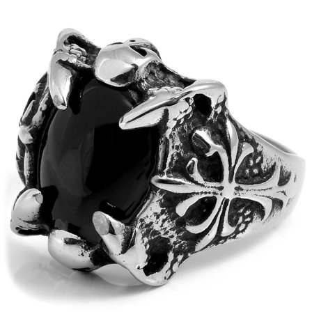 Bague en acier Black Eye Skeleton Key for Men