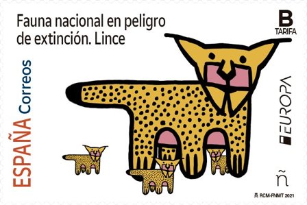 Spanien - EUROPA 2021 Truet nationalt dyreliv - Postfrisk frimærke