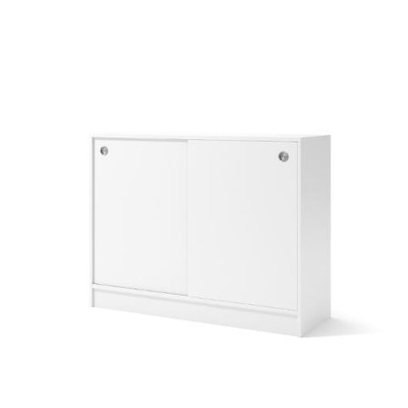 LANAB DESIGN Skåp B1200 2xA4 skjutdörrar H92,5cm vit - Lyreco - Kontorsmöbler och inredning - Skåp och hyllor - Skåp