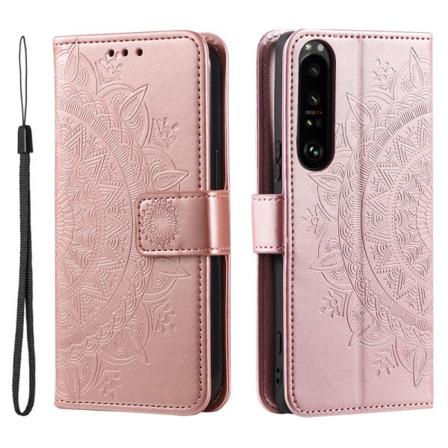 SKALO Sony Xperia 1 VI Mandala Plånboksfodral - Roséguld Rosa guld