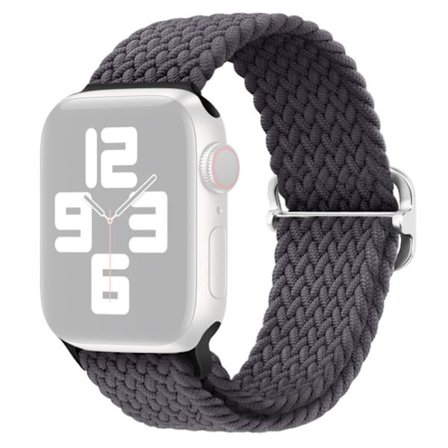Apple Watch Series 9 8 7 41mm / 6 5 4 SE (2022) SE (2023) SE 40mm / 3 2 1 38mm kellonauha Punottu nailonhihna - Avaruuden Harmaa