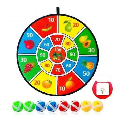 36 cm børne darttavle med 8 klæbrige bolde, sjovt festspil legetøj