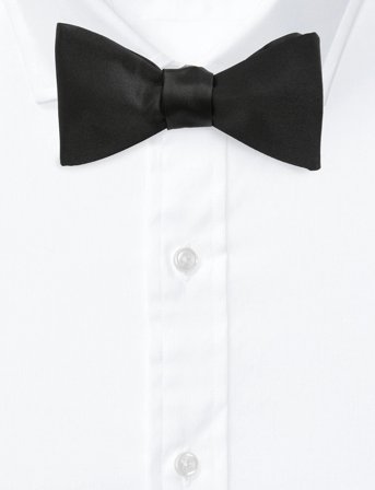 Polo Ralph Lauren Silk Satin Bow Tie - Black - ONE SIZE