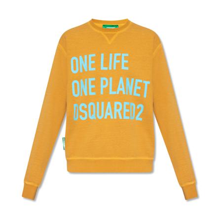 Dsquared2, Sweatshirt Żółty, Mężczyzna, Rozmiar: L