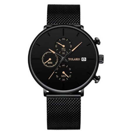 Herre klokke konsept ormehull klokke trend kvarts klokke (gul