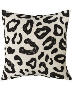 Pudebetræk Harper med printet leopardmønster Sort