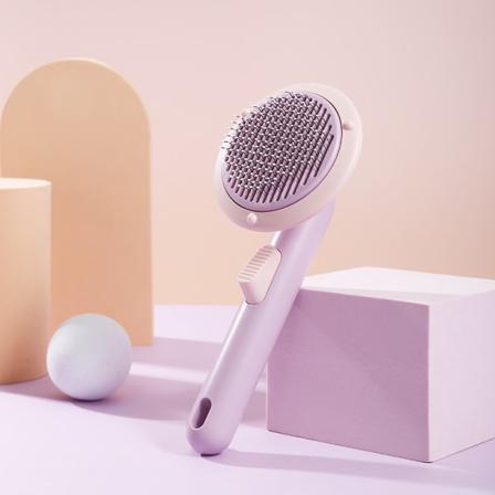 Pumpkin Pet Brush Comb Självrengörande Massagekam För Att Fälla