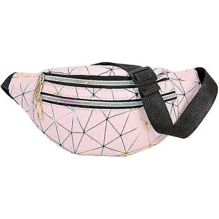 Taljetaske Festival Bum Bag 3 lynlåslommer Mode Vandtæt PU Læder Taljetaske Rejse Ferie Taljepakke