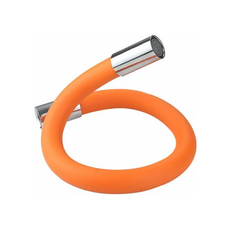 Hanan pidennys - 20 pitkä, 20 suihkusäädin, 360° hanasuutin, vapaa taivutus, sopii keittiöön, kylpyhuoneeseen ja ulkotiloihin - oranssi ja hopea