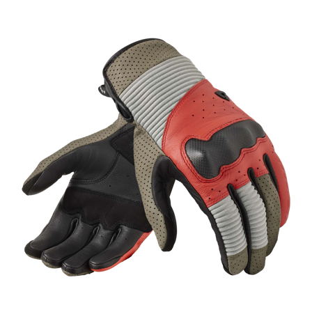 Motorradhandschuhe REV'IT! Lewisville Sand/Rot XL