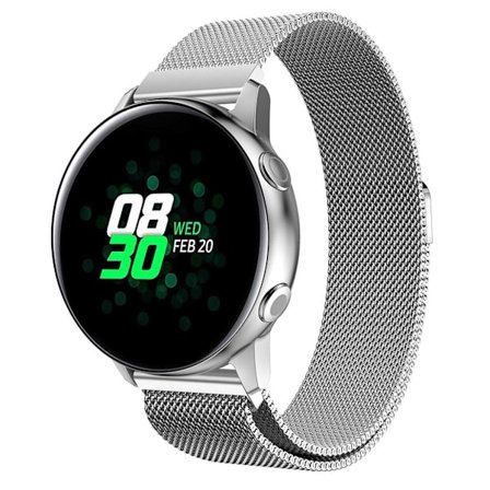 Samsung Galaxy Watch Active milanese klockarmband i rostfritt stål - Silver