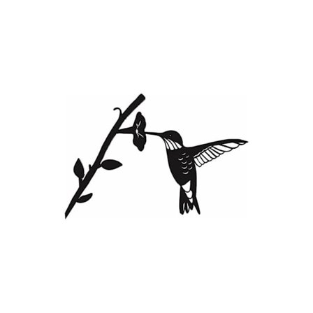 Metallfugl Silhuett - Svart Smijernfugl Silhuett Fugler på Gren, Kolibri Veggkunst Dekor for Hjem Hage Hage Patio Utendørs