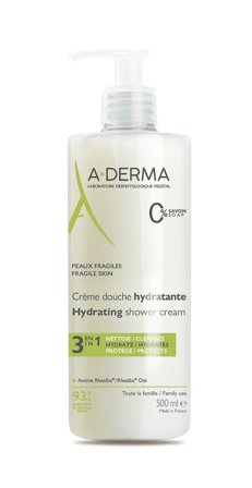 A-DERMA Face & Body Hydrating Shower Cream 500 ml, Skincare, Kropspleje, Bodyshampoo