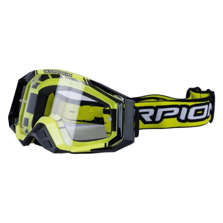 Crossbrille Scorpion - Antibeschlag Klar Schwarz/Gelb