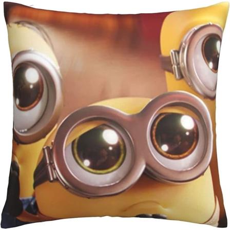 Mjukt och bekvämt cover för minions, dubbelsidigt tryck (utan fyllmedel) Örngott fyrkantigt skrovhus cover 45 X 45 cm