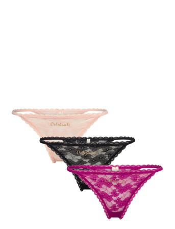 Lucy-3Pp String Stringtruse Undertøy Multi/mønstret Dorina