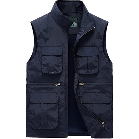 Herre Outdoor Workout Vest Letvægts Rejse Foto Vest Ærmeløs