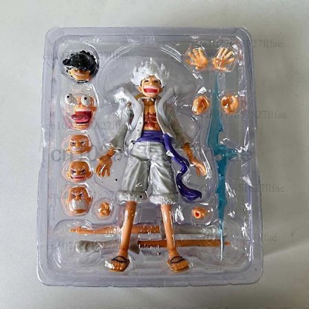One Piece Shf Monkey D Luffy Gear 5 NIKA Actionfigur ONE PIECE Luffy Figur Bevegelig Ledd Samlingsmodell Leker Julegave