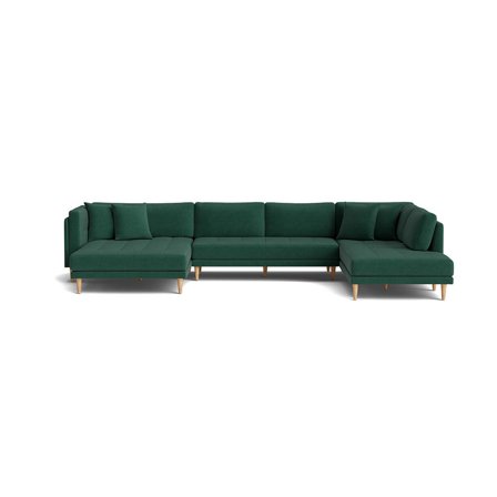 Cali U-sofa, venstrevendt - Ontario Grøn - 374x220x76 - Sofa, u-sofa