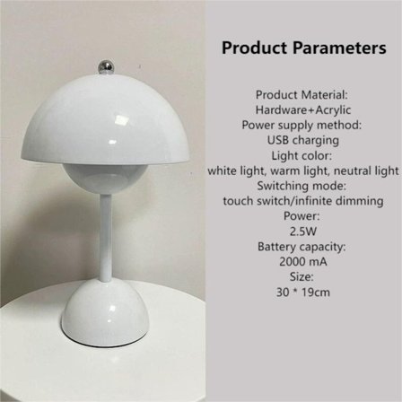 Sopplampe Nattlys HVIT