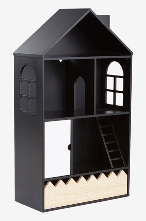 Jotex - Casa Su Casa Mini Dukkehus Black mdf / metall - MI - Kjøp Barneskap & barnehyller hos Jotex