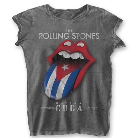 The Rolling Stones Dam/Dam Havana Cuba Burnout T-shirt XL