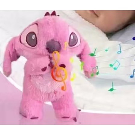 Soothing Stitch, Bærbar Plysjdyr med Musikk, Lys og Rytmisk Pusting